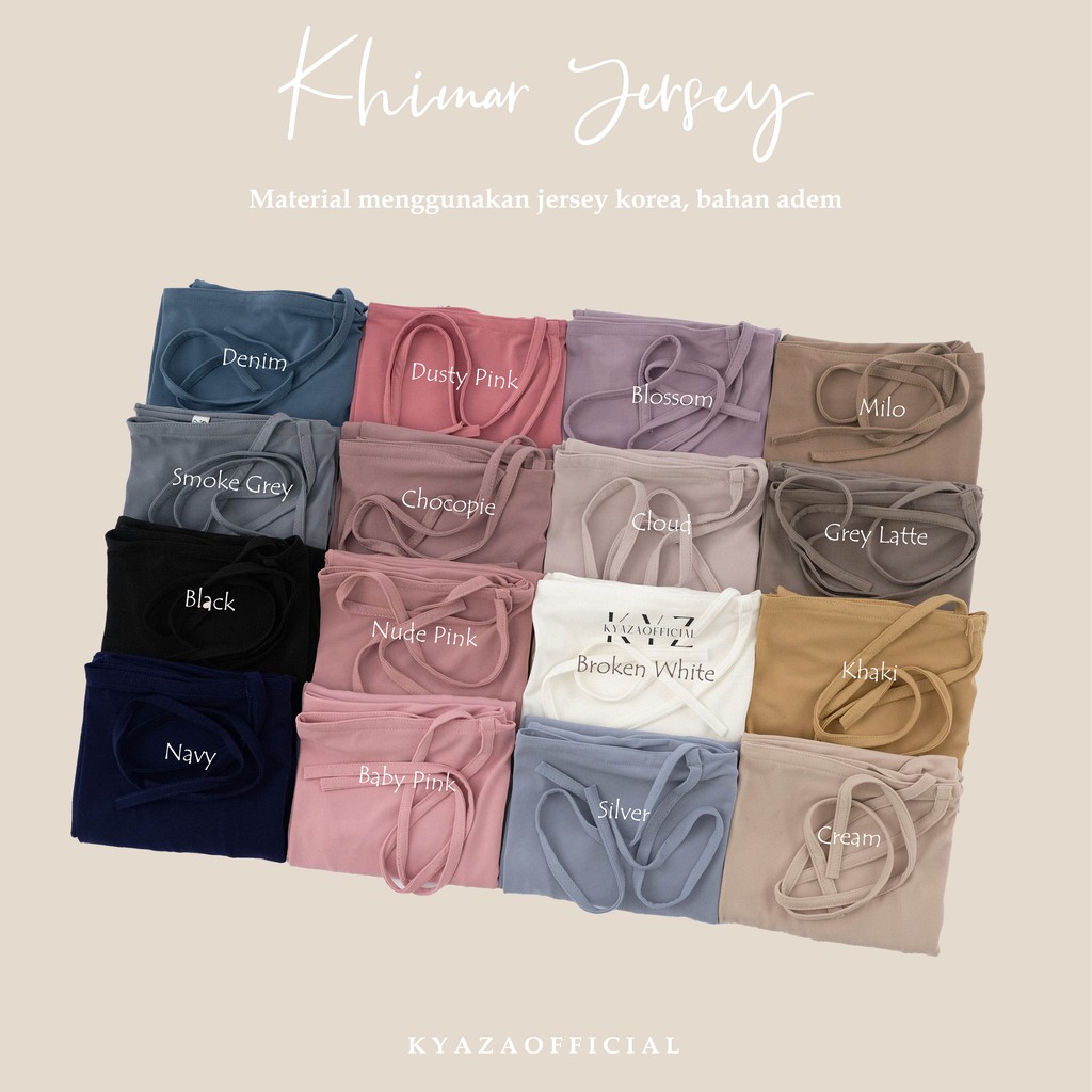 HIJAB Bergo Khimar Salwa  Jersey Premium, Bergo Tali daily  Khimar  Maryam Jersey-1