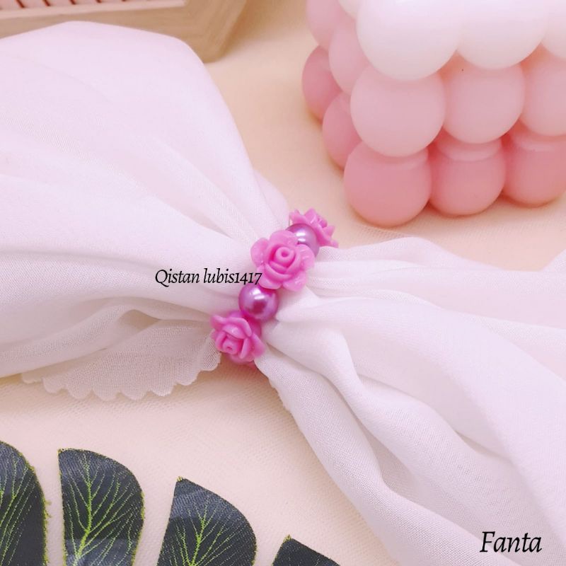 Ring Hijab Rose|Ring Hijab Hand Made|Ring Mempercantik Hijab