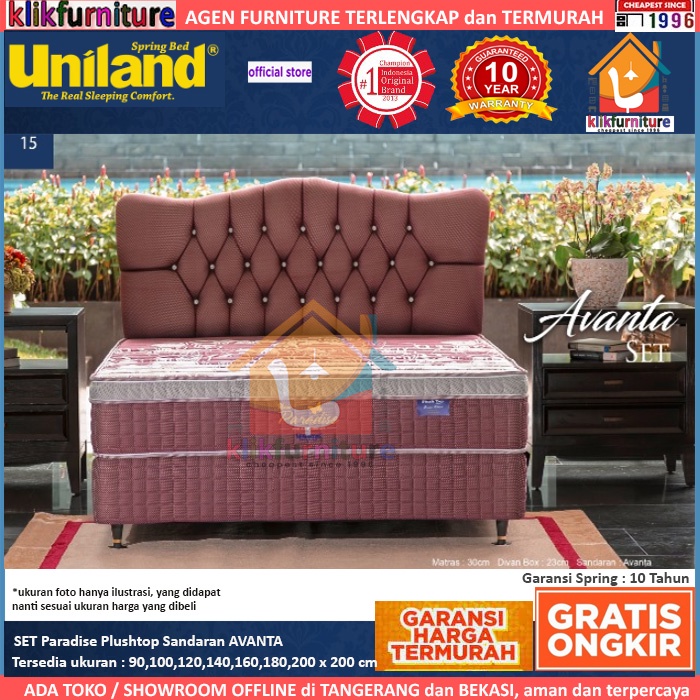 Full Set Paradise Plushtop AVANTA Uniland Springbed