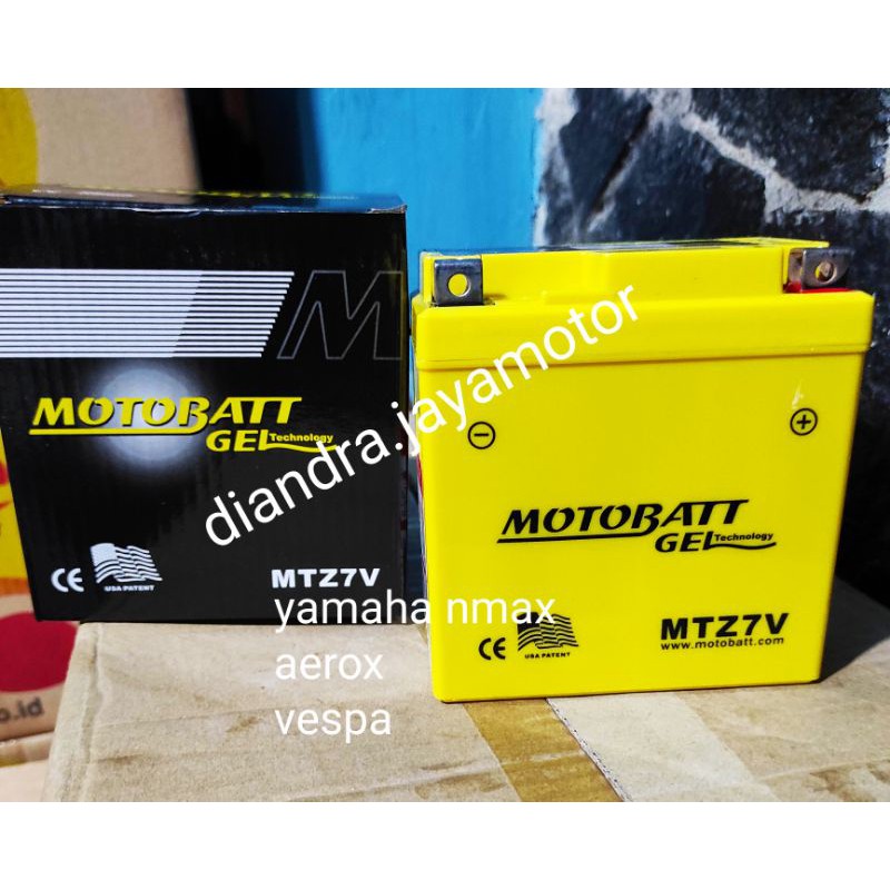 aki kering motobatt gel mtz7v for yamaha nmx aerox vespa