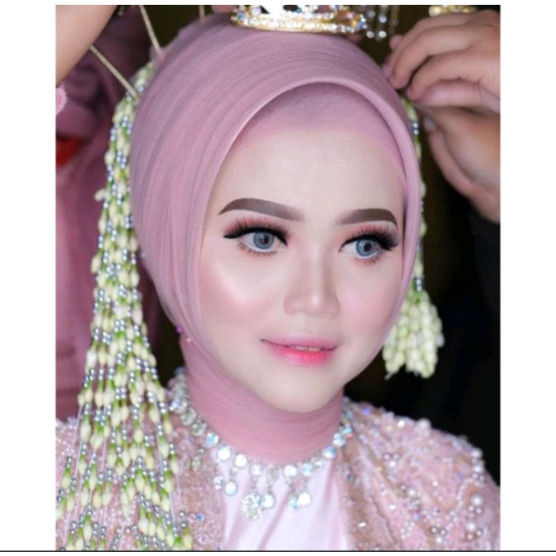 Tille halus / soft tille polos pengantin / soft tille hijab /turban pengantin / tille lembut flowy