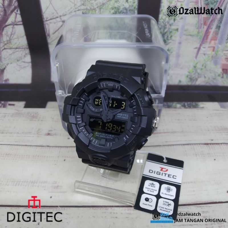 Digitec DG 2112 Original Tahan Air Jam Tangan Pria Sport Dual Time