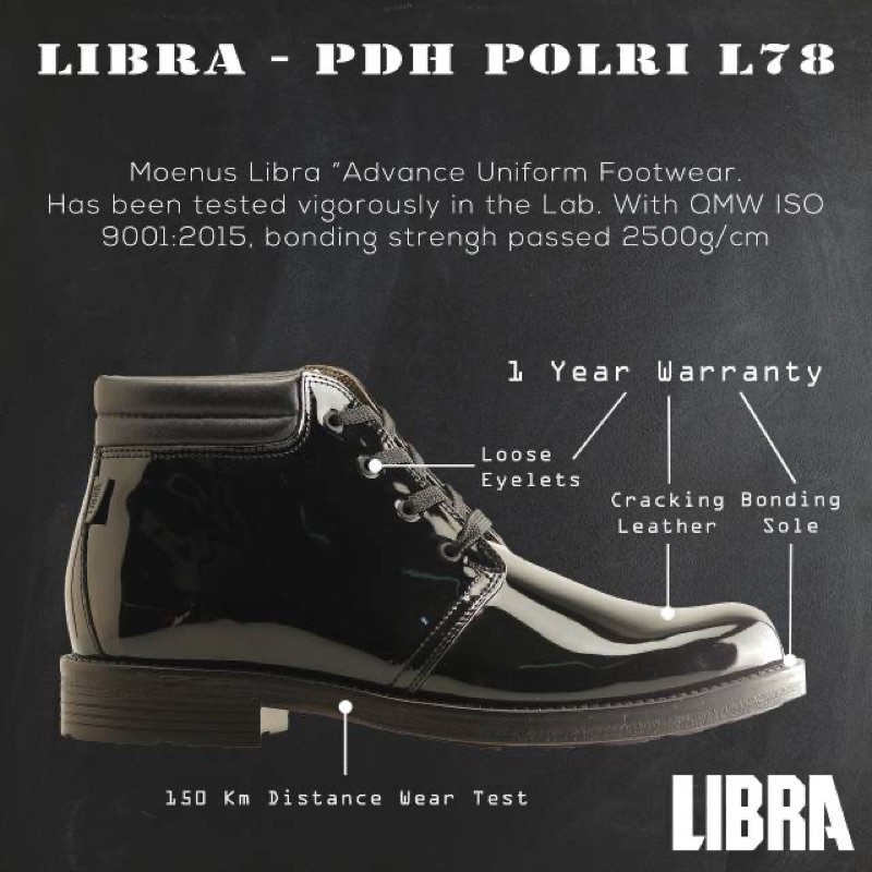 SEPATU PANTOFEL PDH PRIA