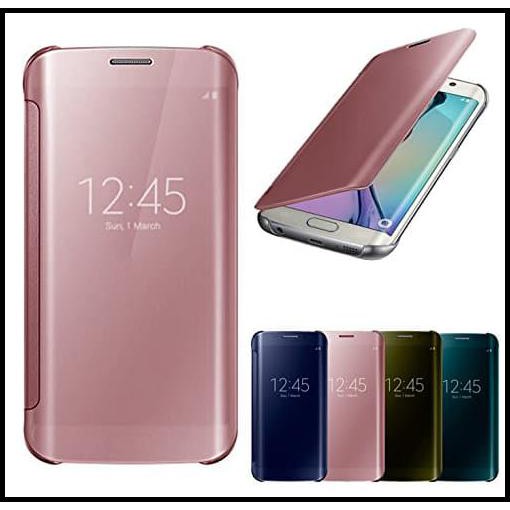 Flip Cover Handphone Mirror Cover Flip For Samsung S7 Edges7Edge Casing Autolocklike
