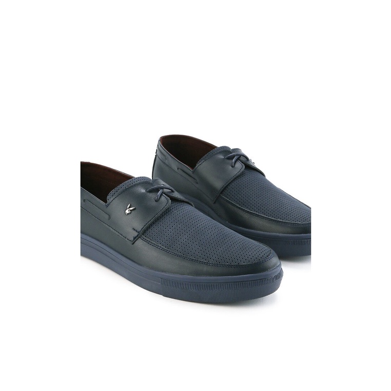 SEPATU PANSUS KULIT PLAYBOY PRIA ORIGINAL LOAFER CASUAL SEMI FORMAL BIRU NAVY PL03