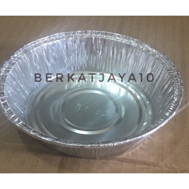 RX 180 Aluminium Foil Cup (Isi 10 pcs) Alumunium Round Tray Bowl
