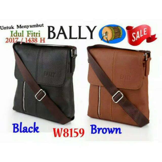 #SALE #DISKON MURAH  Tas Import Pria Tas Selempang Cowok BALLY W8159 sisa black saja