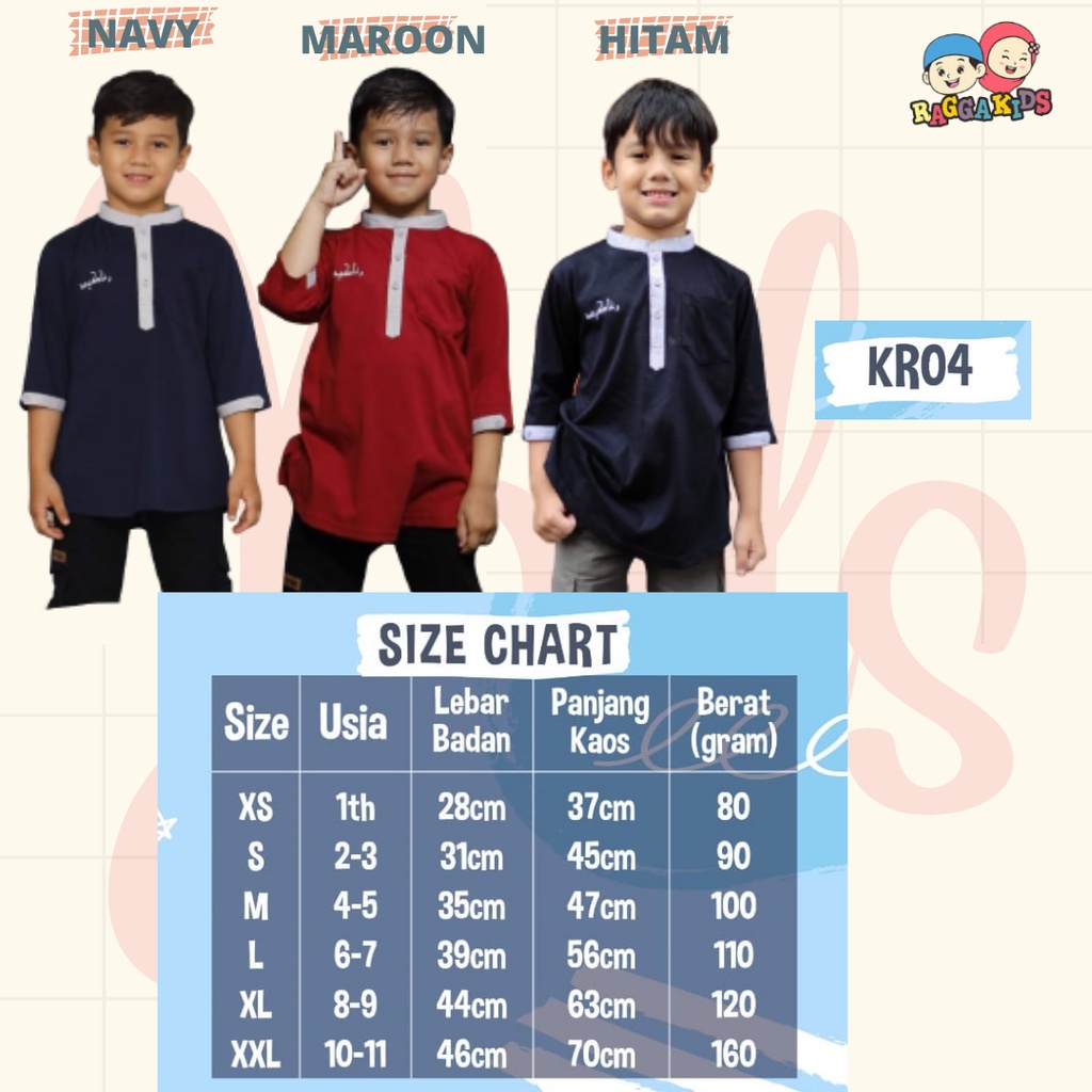 Baju Koko kaos kurta bahan katun premium berkualitas bahan adem KR04 KRD04