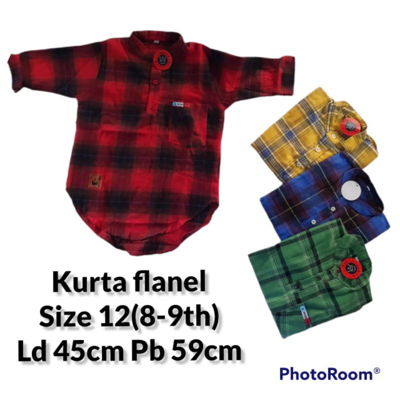 KOKO KURTA ANAK FLANEL KOTAK
