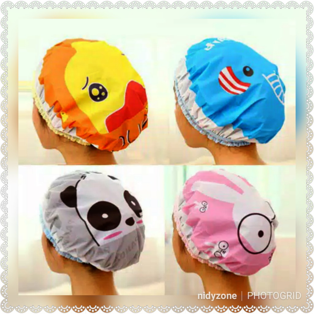 Shower Cap Karakter Topi Keramas Topi Mandi