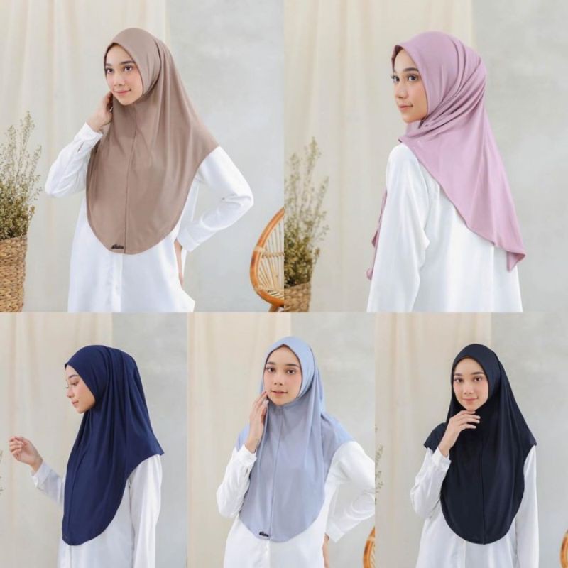 Hijab Jilbab Instan Bergo Instant Zaida Syria / Hijab Instan Zaida - Hitam