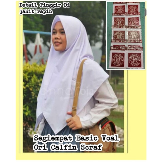 Segiempat Basic Voal Super Ori Calfin Scraf