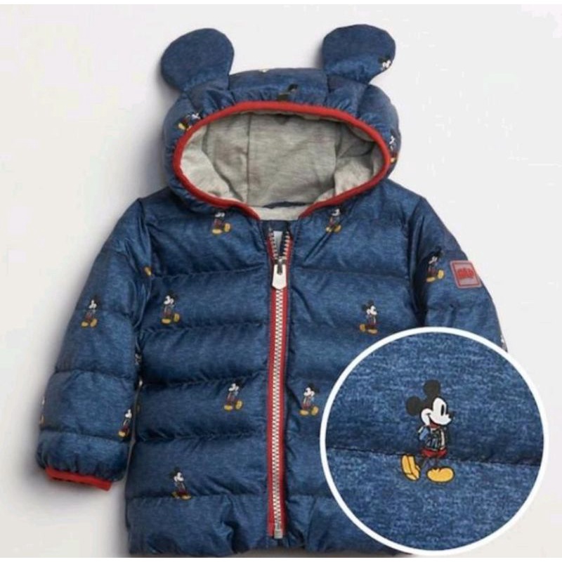 Jaket winter anak mickey mouse baby gap original 6 s.d 12 bulan / jaket tebal anak / jaket disney