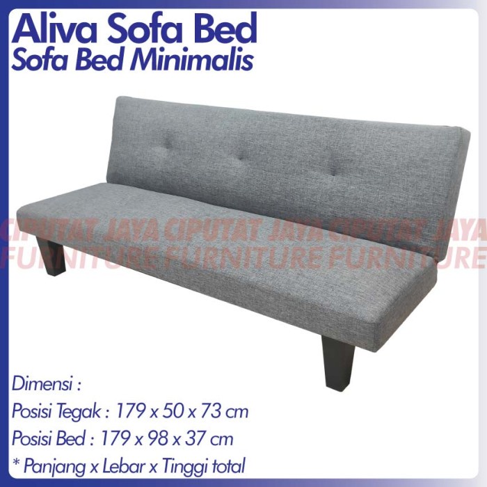 Jual SOFA BED MINIMALIS SOFA BED RECLINING ALIVA ABUABU Shopee