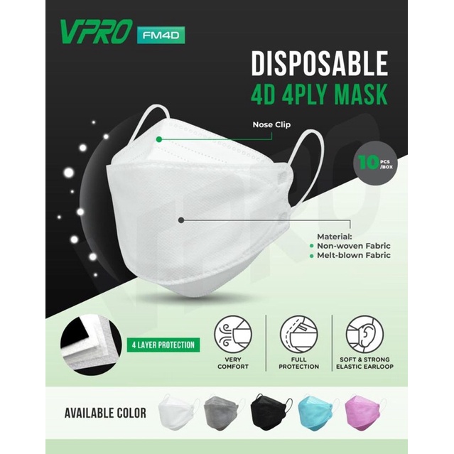 Vpro Masker 4D (isi : 10 pcs)