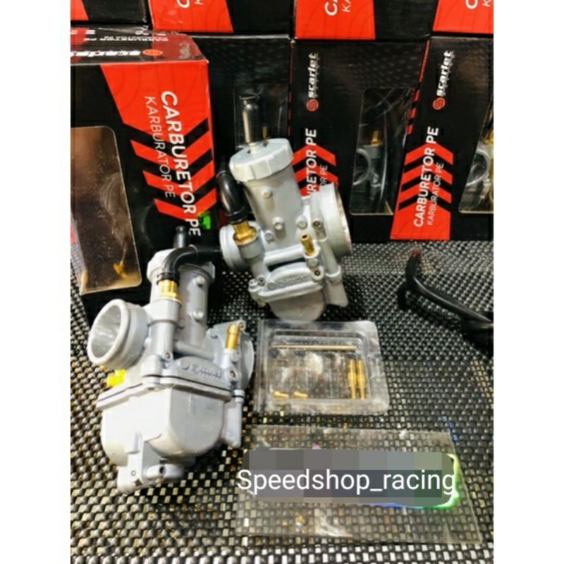 KARBULATOR PE 28 SCARLET POWER JET NEW MODEL FREE MJ & PJ CARBU SCARLET PE 28 NON KARBU BRT SUDCO