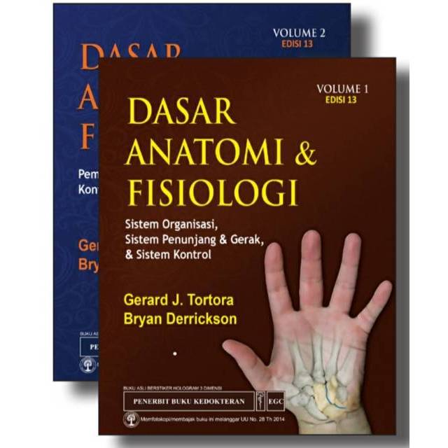 Paket Buku Anfis ORI - Buku Dasar Anatomi & Fisiologi Volume 1 & 2 Edisi 13 Gerard Tortora & Bryan D