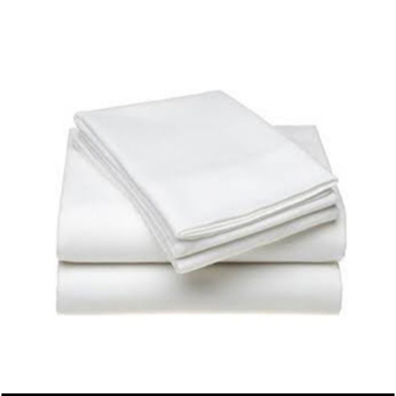 Kain/Bahan Sprei Katun Putih  Polos Meteran