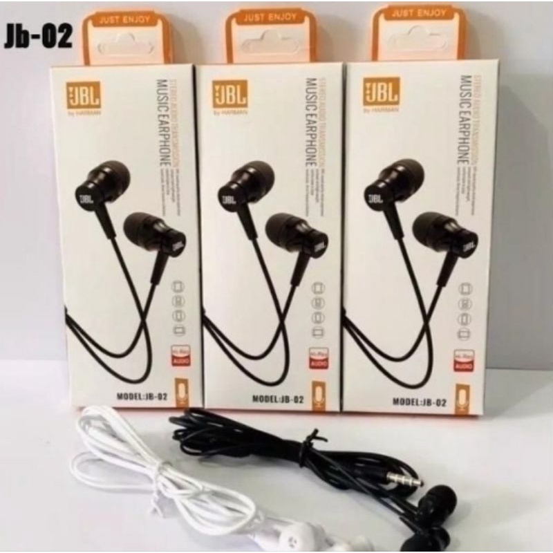 Handfree Handset Hf  jb- 02 Stereo Earphone + mic