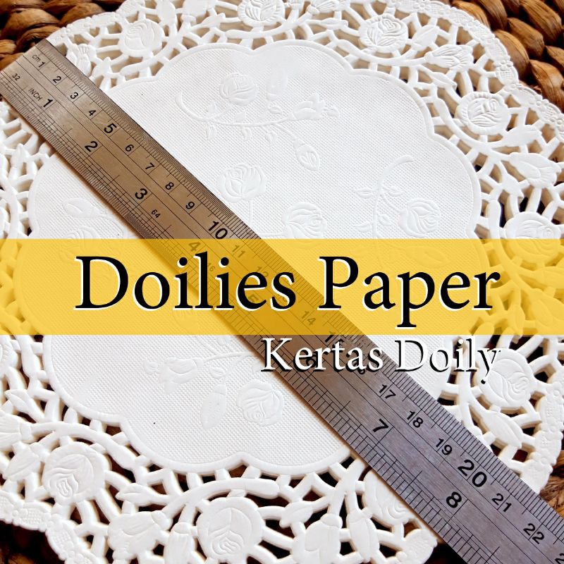 Doily Paper Kertas Doilies 8.5&quot; ( 21.5cm ) 1 pack isi 100 lembar Kertas Alas Renda / Dragonpack