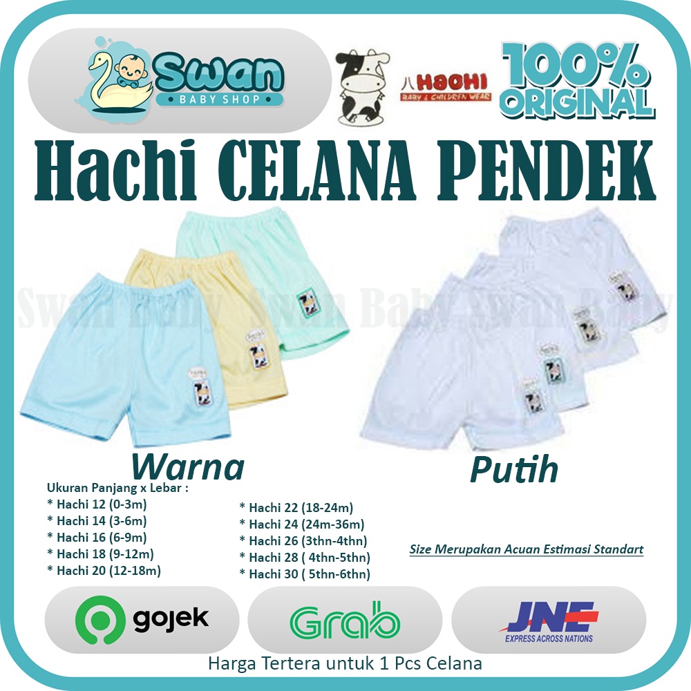 Hachi Celana Pendek Warna / Putih