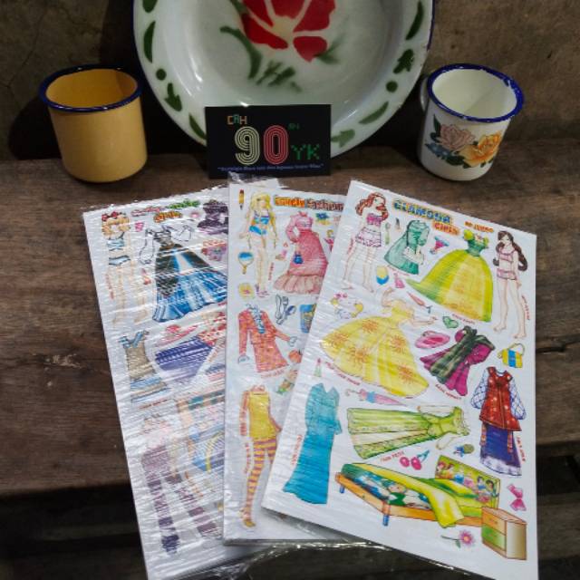 BK Boneka Kertas SEDANG 1lembar. Mainan BP Bongkar Pasang Papper Doll Dress Up. MURAH.