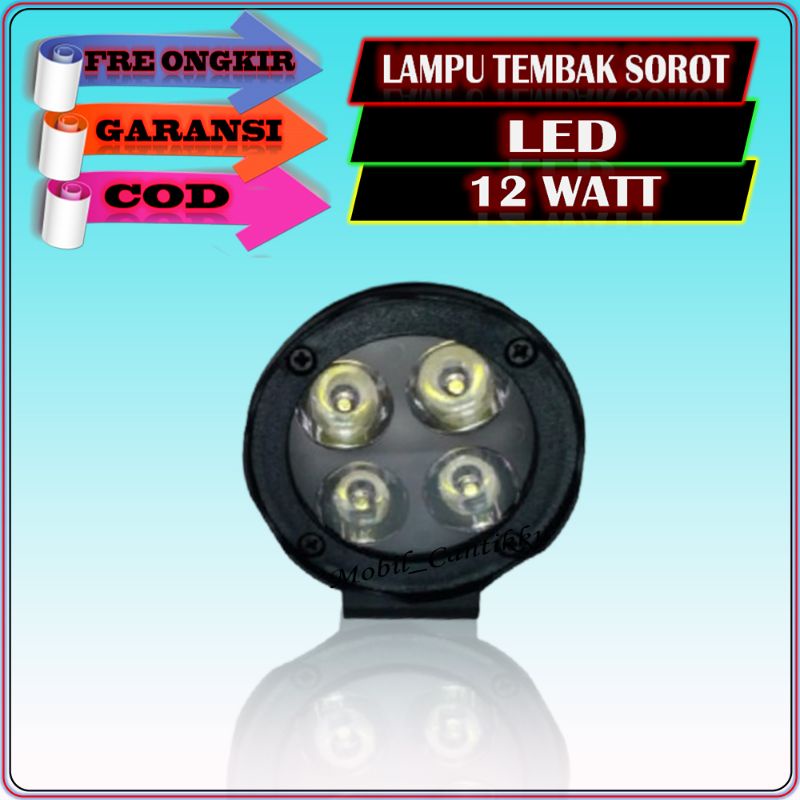 Variasi Lampu Led Mobil Bulat 4 Mata 12 Watt