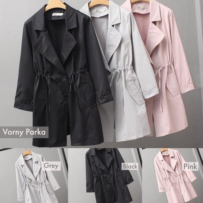 Jaket parka wanita / Jaket hitam murah / Outer wanita : Vorny Parka