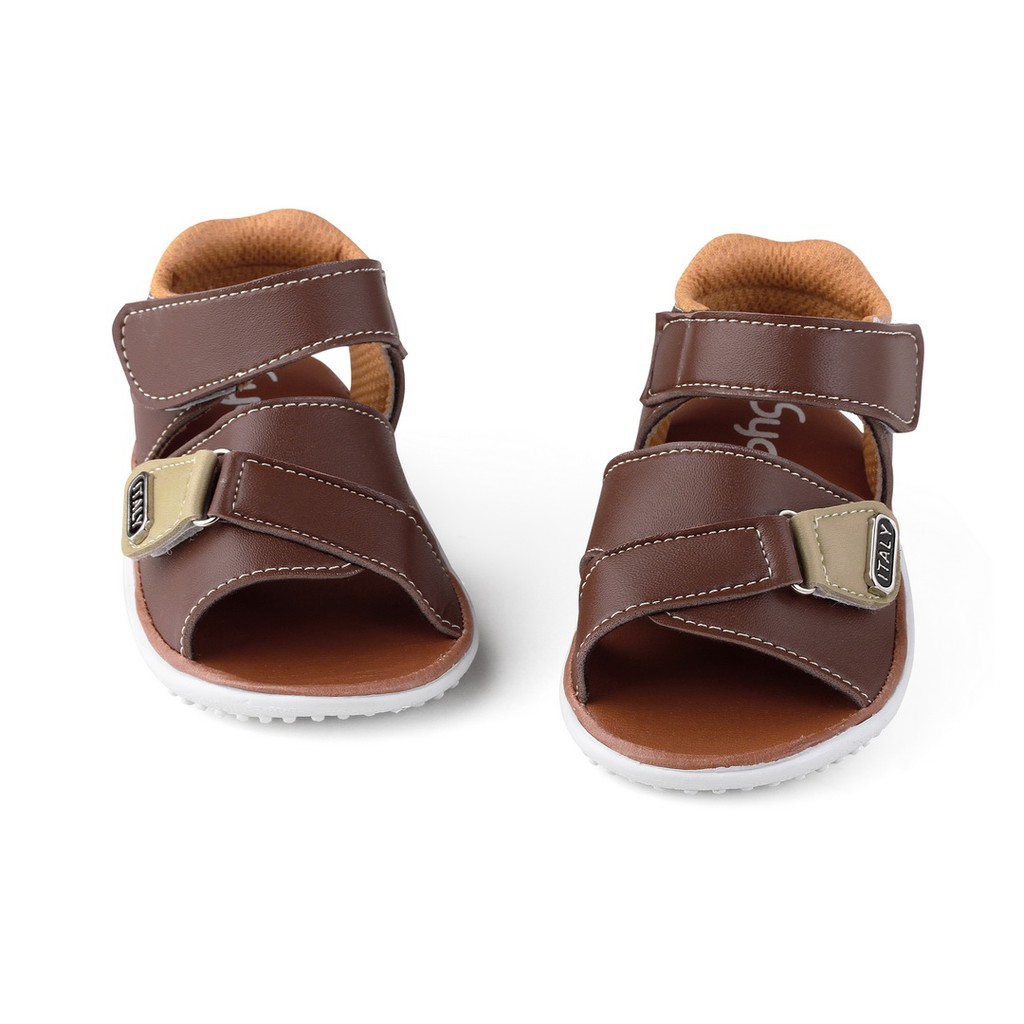 sandal baby boy usia 1 2 tahun bunyi cit ISL COKELAT