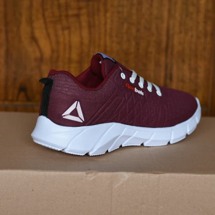 NYAMAN SEPATU REEBOK CROSSFIT MERAH MAROON PUTIH SPORT CASUAL PRIA BEST SELLER