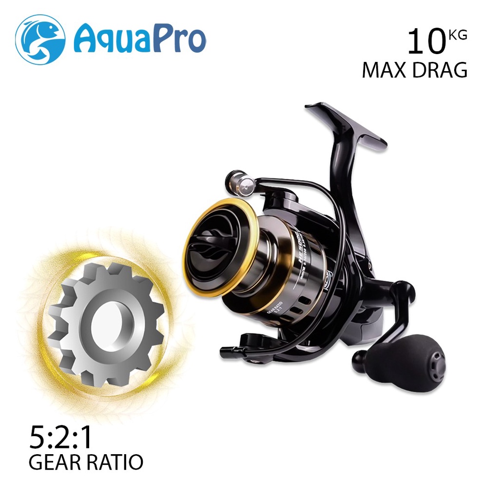 AquaPro Reel Pancing Power Handle WT1000 - WT7000 Gulungan Pancing WT1000 - WT7000 Maks Tarik 10KG Kumparan Logam Cadangan Pegangan Bola Gulungan Putar Air Asin Segar Untuk Reel Pancing Ikan Mas