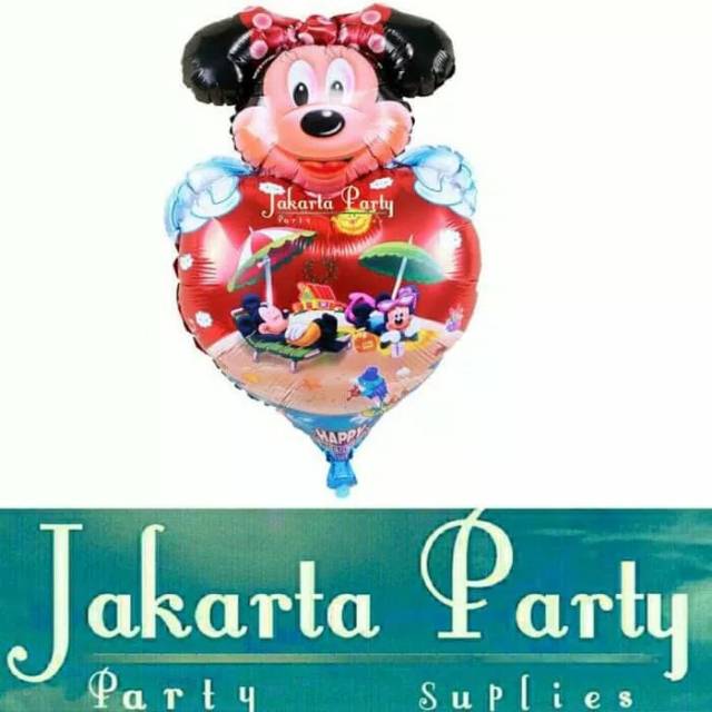 Balon Foil Minnie Love / Balon Foil Minnie Mouse - Jakarta Party