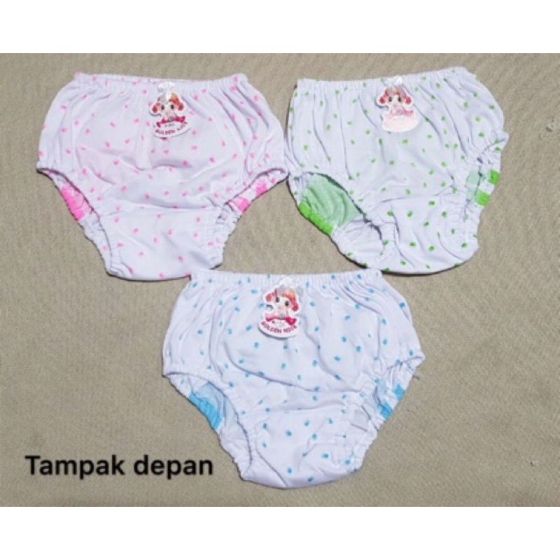 Celana dalam anak cewek isi 6pcs / Celana dalam anak motif telinga kelinci dan adem / Celana dalam merk golden nick