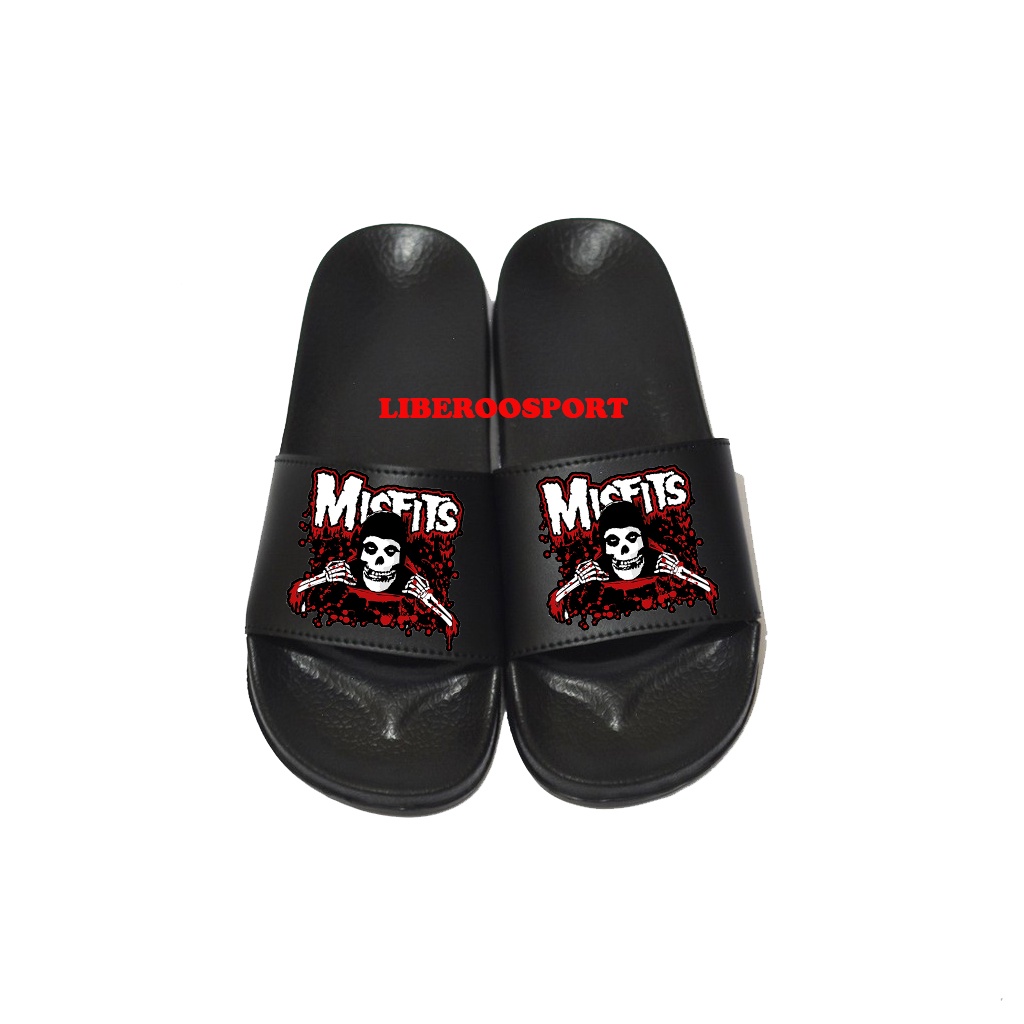 Sandal sendal slide slip on benassi | sandal radiohead misfits