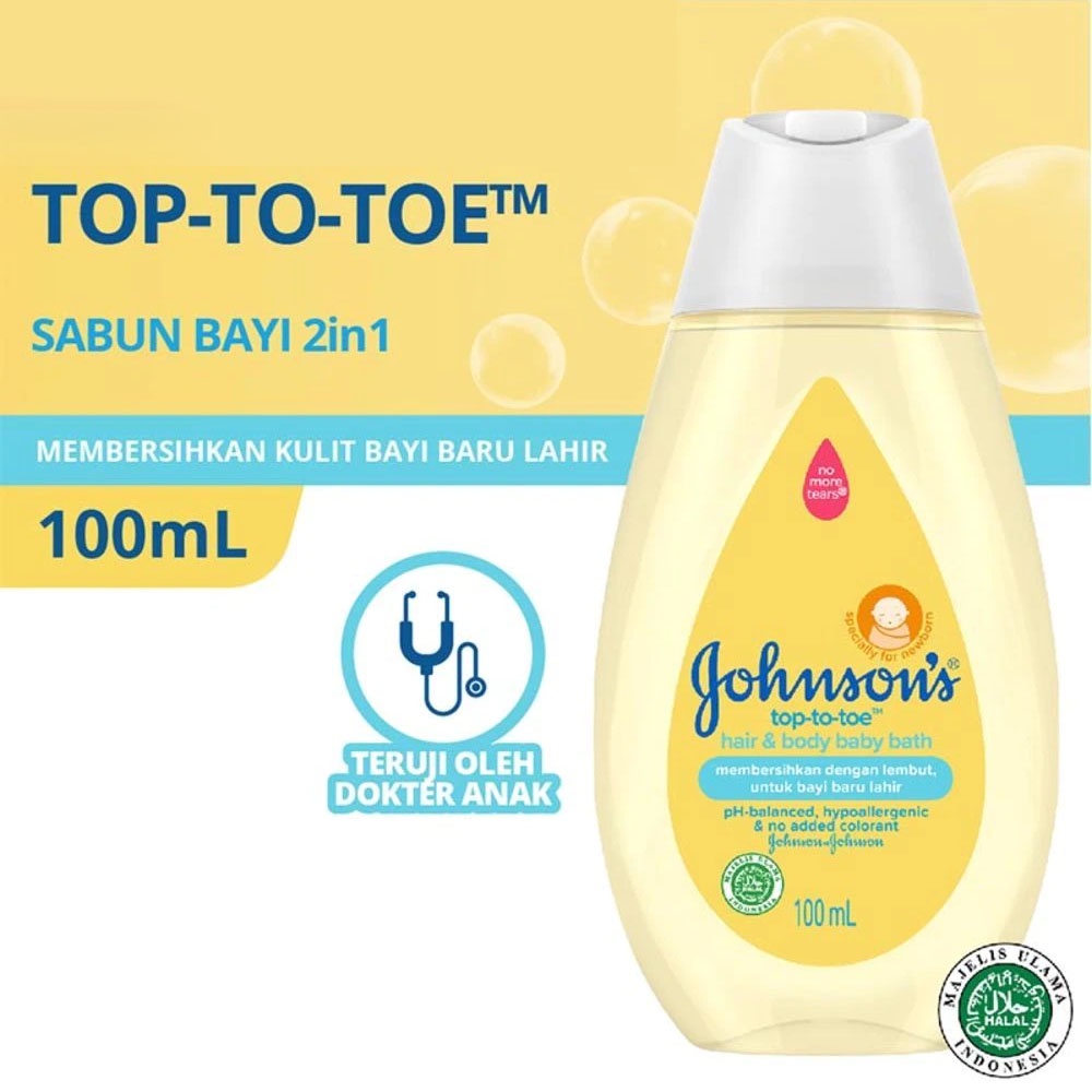 COD Johnsons Hair &amp; Body Baby Bath Top To Toe - Sabun Bayi - Lotion Bayi - Johnson Body Bath Top To