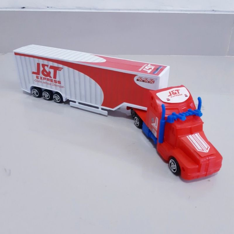 Mainan Truk Kontainer Ekspedisi - Miniatur Mobil Box JNE J&amp;T DHL Anak