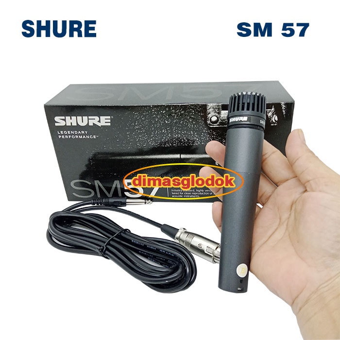 Mic Kendang Instrumen SHURE SM57 Mik Kabel Legendary Mikropon Mikrofon