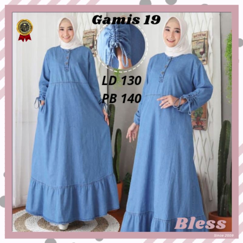Gamis Jeans Fashion Muslim Wanita LD 130