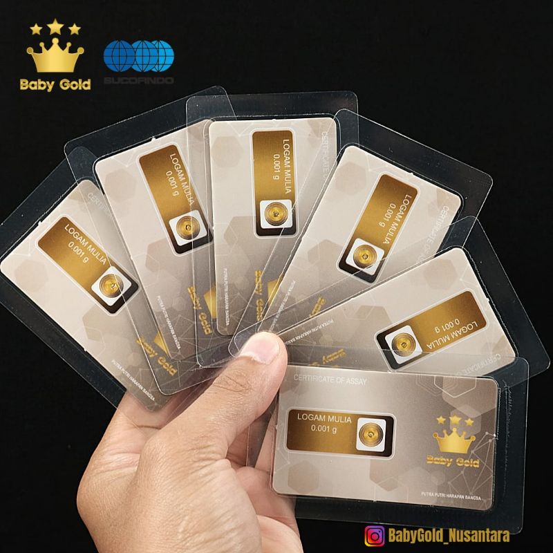 BABY GOLD Regular 0.001 gram Emas Mini Logam Mulia 24 Karat