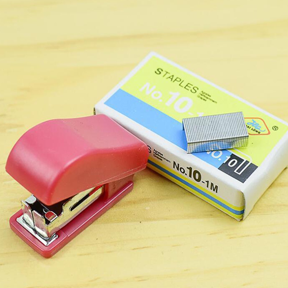 (Aaoottuuoo5.Id) 1pc Stapler Mini Warna Acak Untuk Sekolah / Kantor