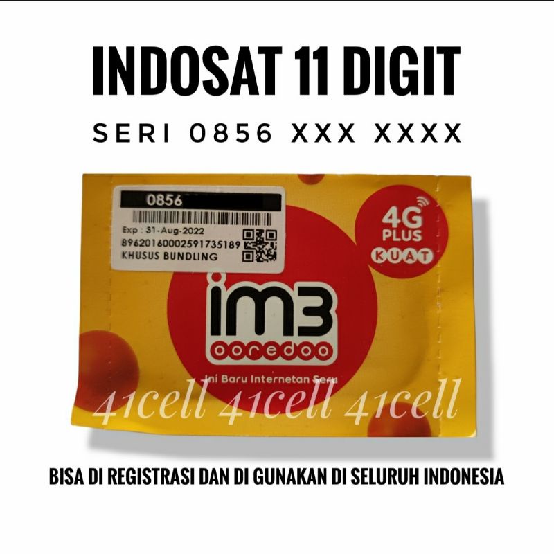 Nomor Cantik Indosat 11 Digit Kartu Perdana Prabayar Im 3 Ooredoo 4G LTE Murah 10 12