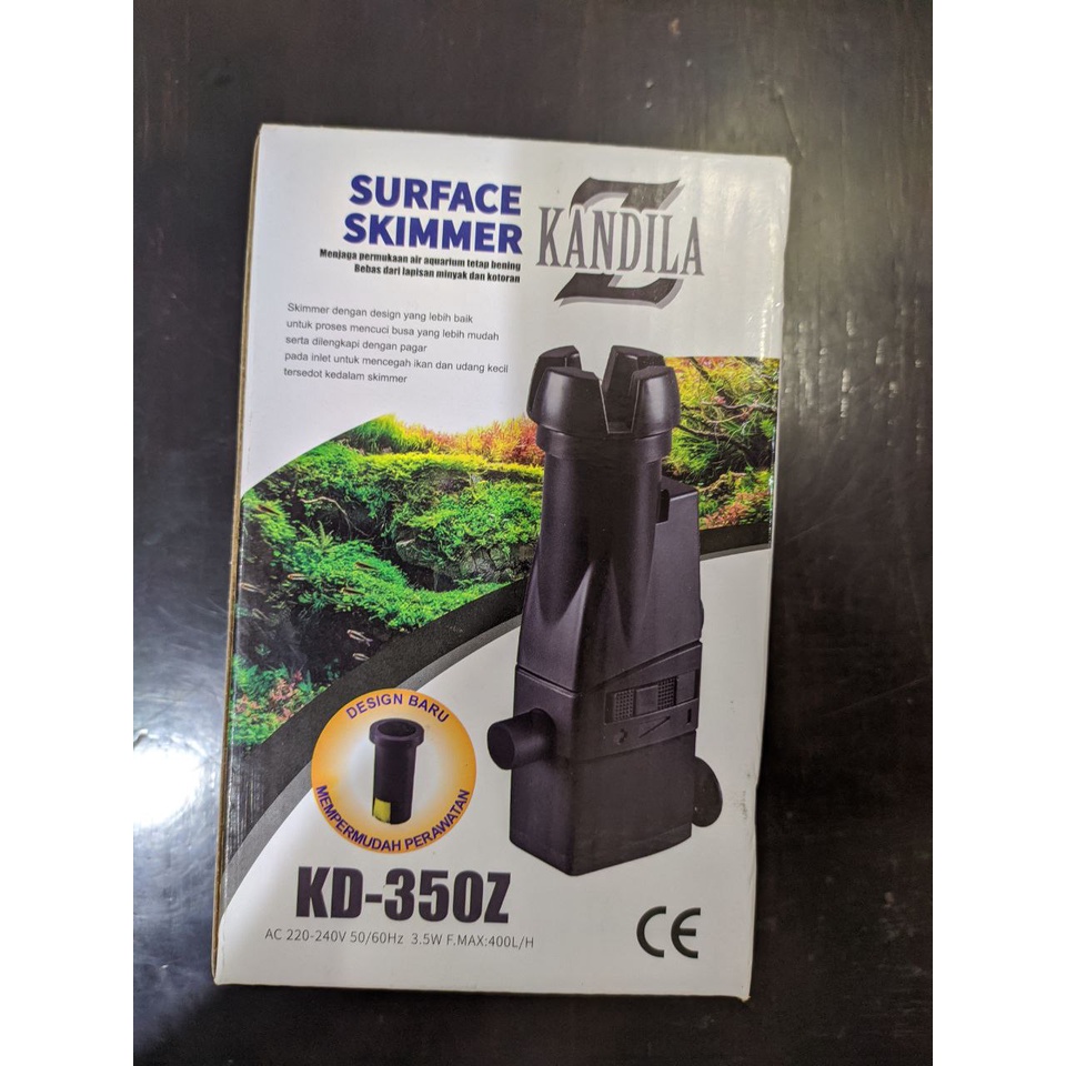 Kandila Pompa Air Power Head Surface Skimmer KD-350Z KD350Z Filter Mesin Aquarium Aquascape