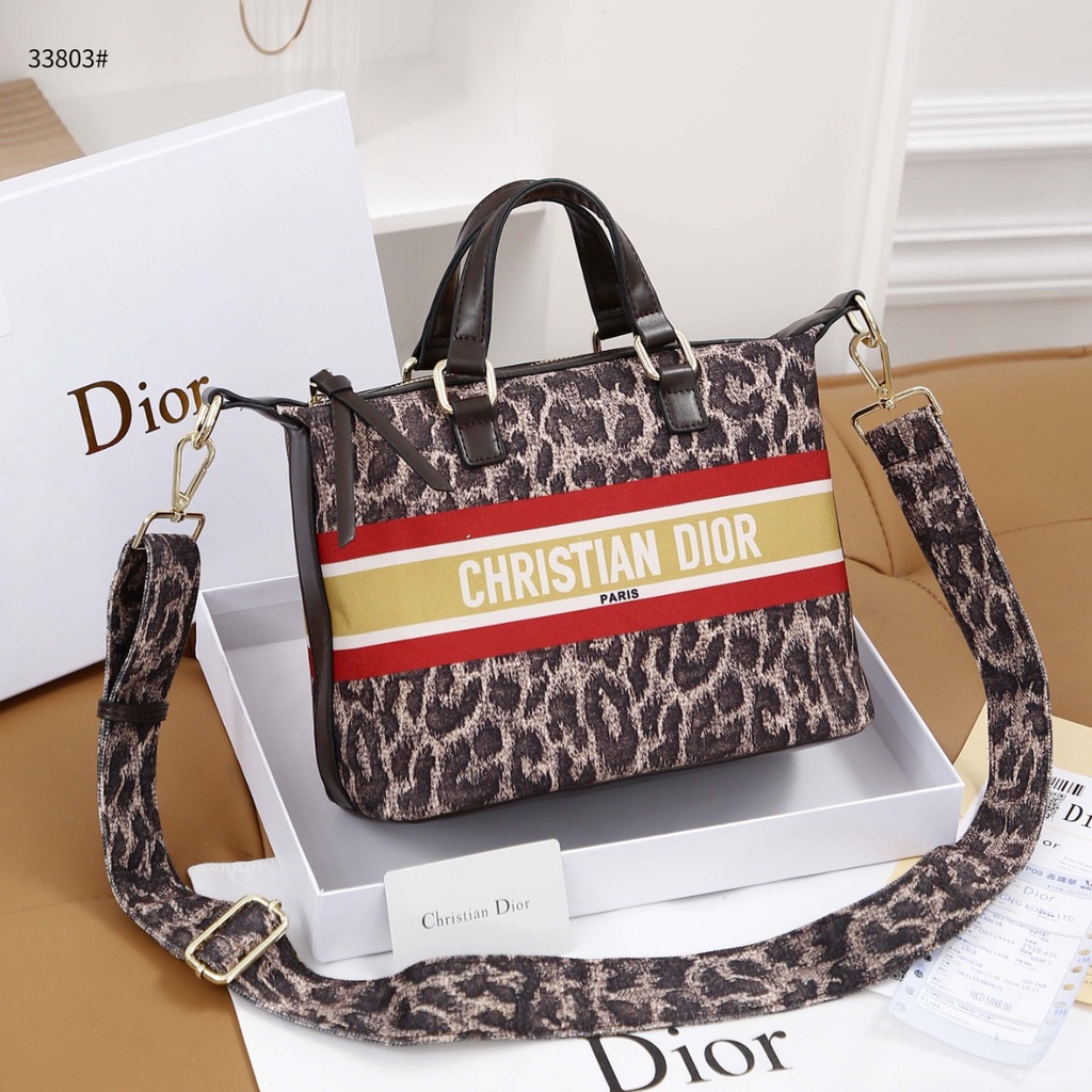 D Leopard Print Embroidery Satchel Shoulder Bag #33803