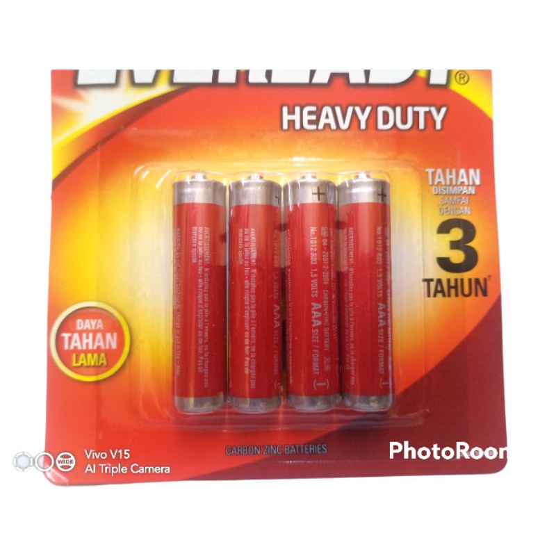 Baterai Eveready AAA AA Isi 4 A3 Merah Battre Remote