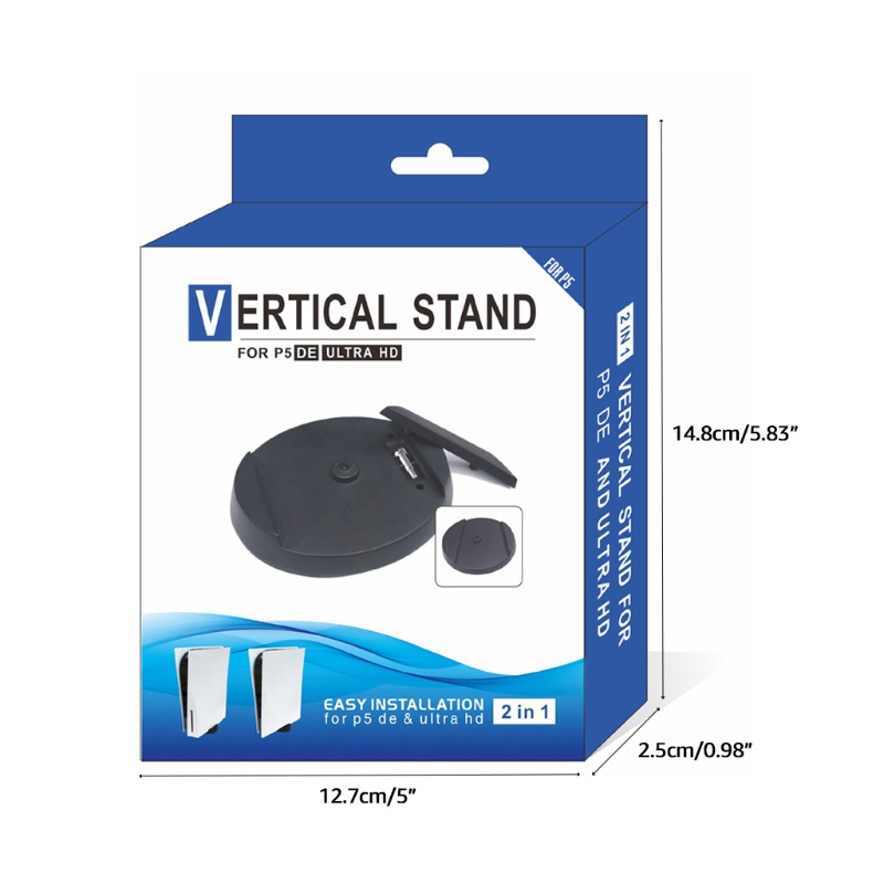 Btsg Vertical Stand 2-in-1 Bracket Holder Base Dengan Sekrup Untuk Konsol Game PS5 DE/UHD