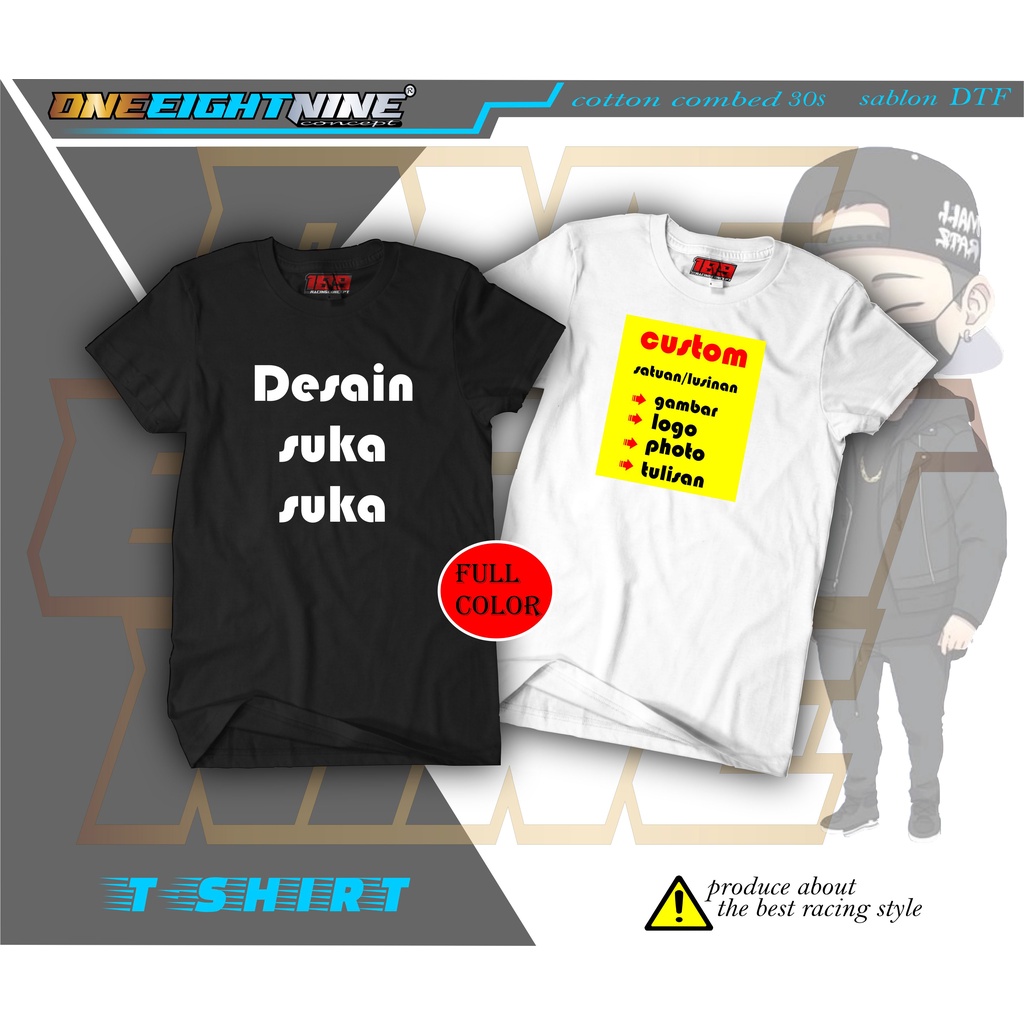 KAOS SABLON CUSTOM DESAIN SUKA SUKA / SABLON POTO / SABLON NAMA / SABLON LOGO / DLL