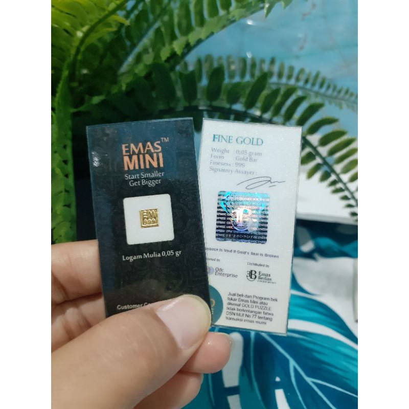 Emas Mini 0,05 gr 24 karat - Untuk Hadiah dan Mahar