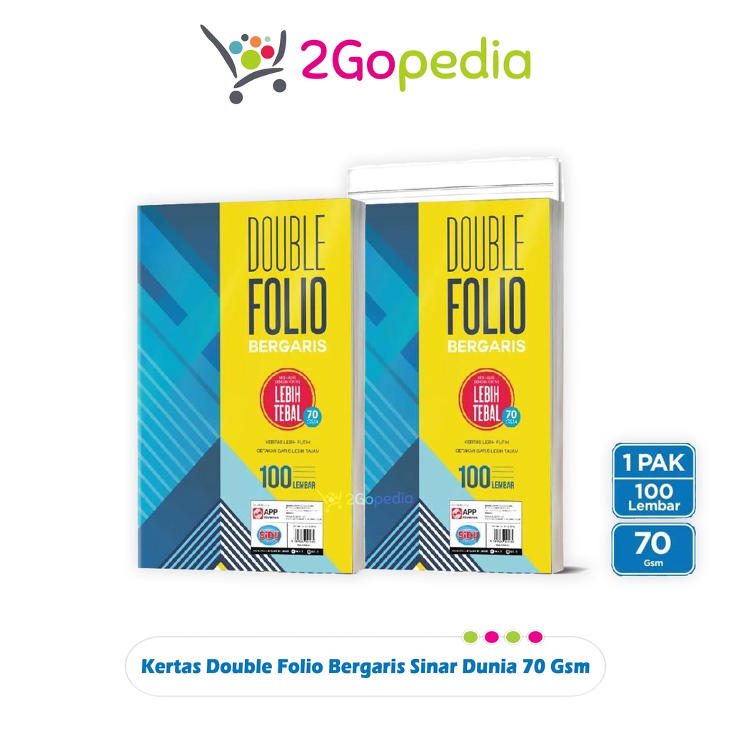 

Grosir Kertas Double Folio Bergaris Sinar Dunia 100 Lembar 70 Gsm (1 Pack)