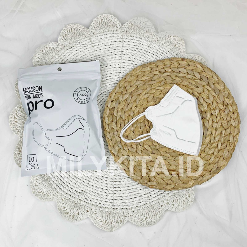 Masker Kn 95 Mouson Pro Hitam Putih Warna Kn95 Hiybrid Careion Original