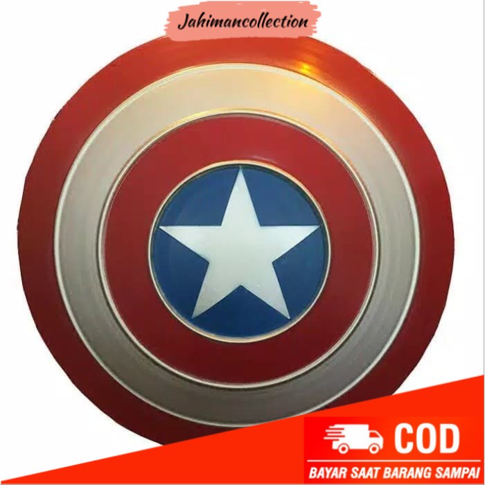 

✨ BISA COD ✨ Stiker Dinding dengan Bahan Logam Besi dan Gambar Tameng Captain Ameri